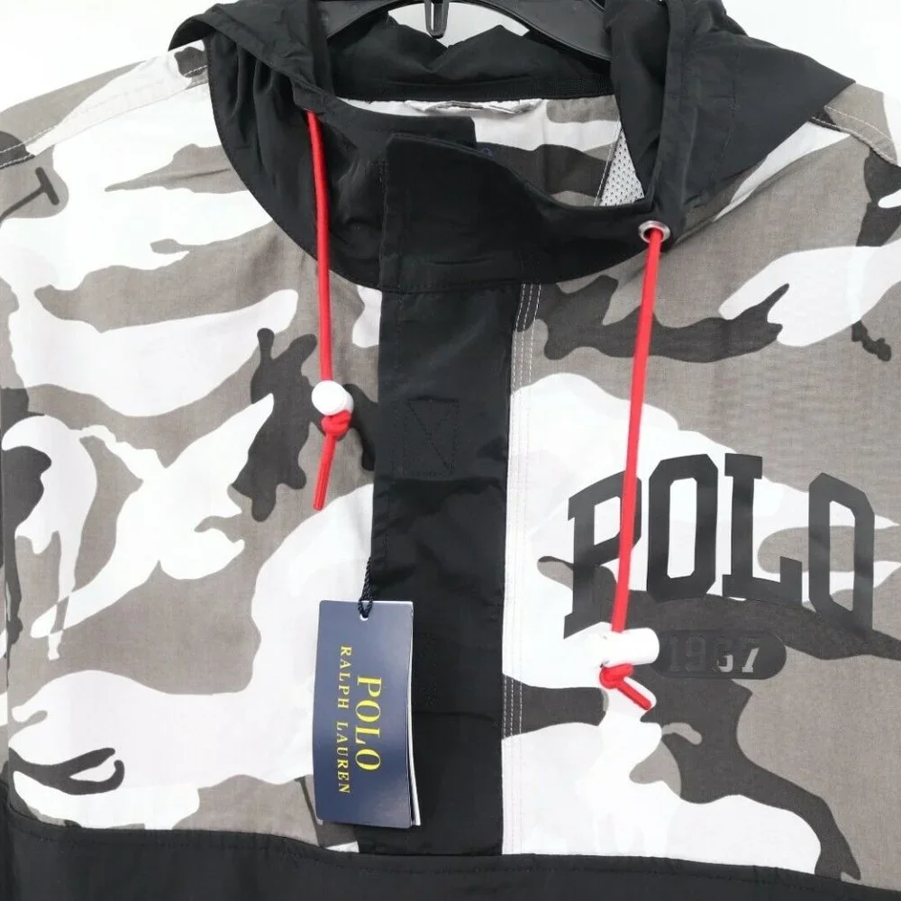 Polo Ralph Lauren Water-Repellent Camo Pullover Windbreaker Jacket